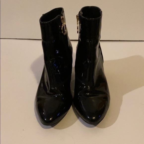 Topshop black patent-look ankle boots size 6.5 - Picture 4 of 5